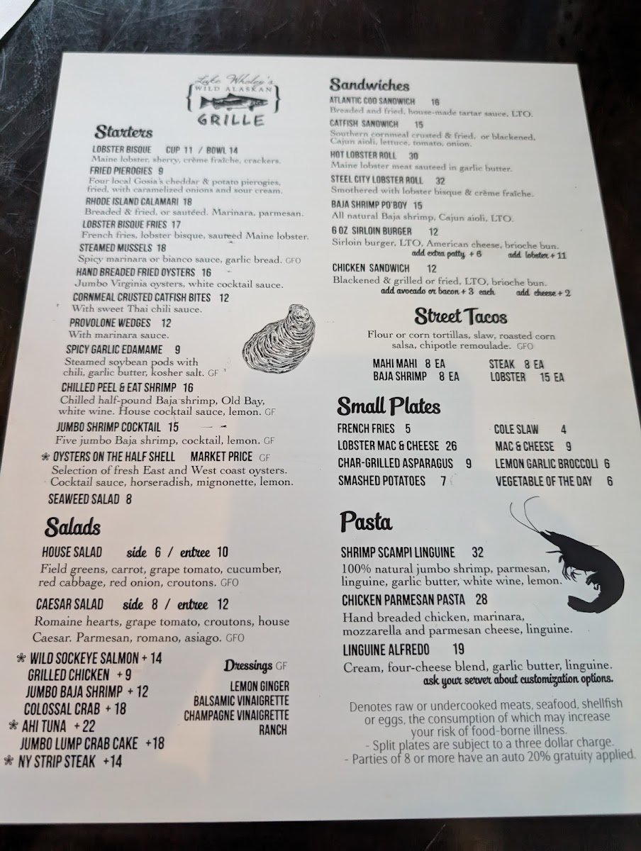 Menu Luke Wholey's Wild Alaskan Grille-3