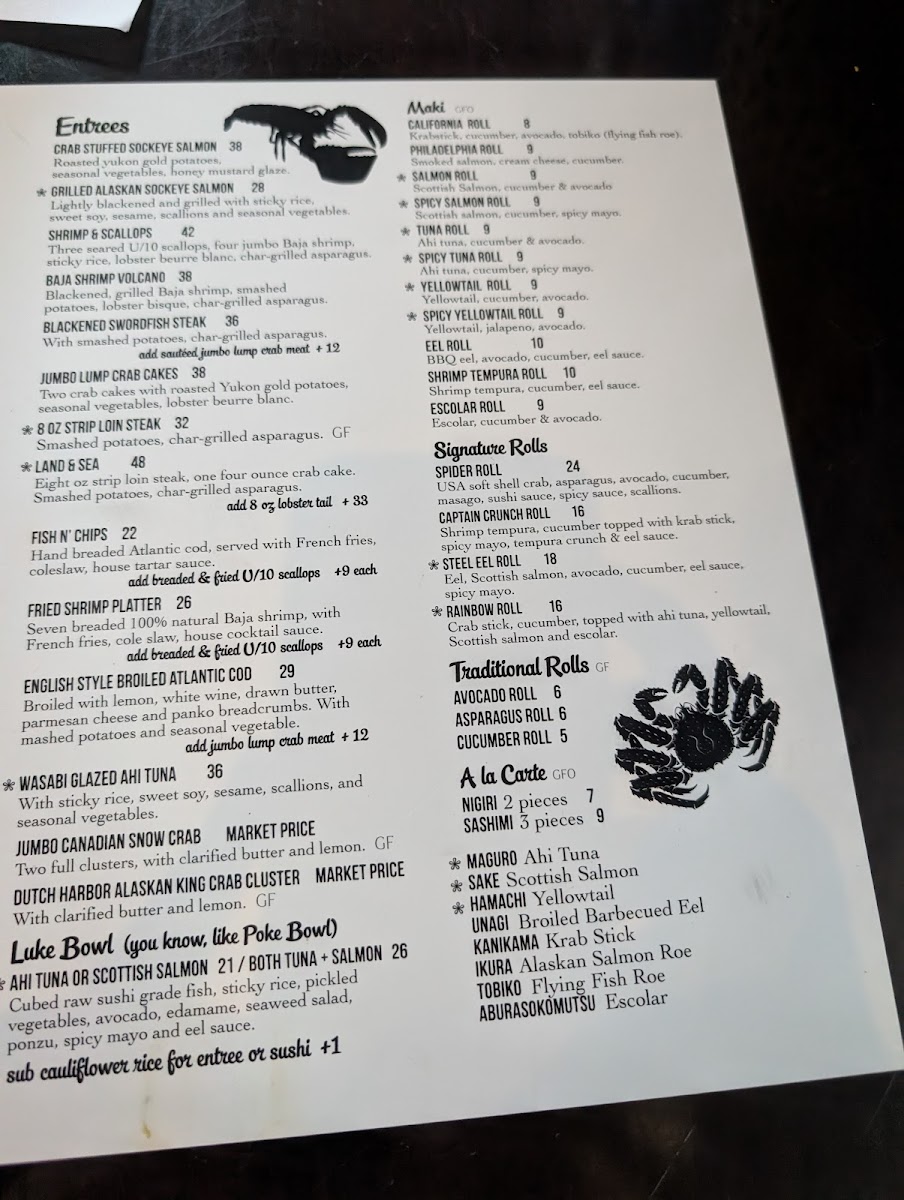 Menu Luke Wholey's Wild Alaskan Grille-6